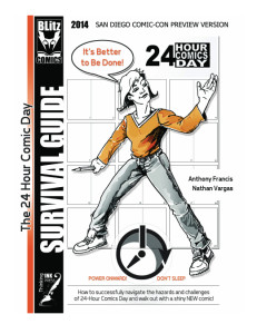 The 24 Hour Comic Day Survival Guide 2014 San Diego Comic-Con Preview Version cover