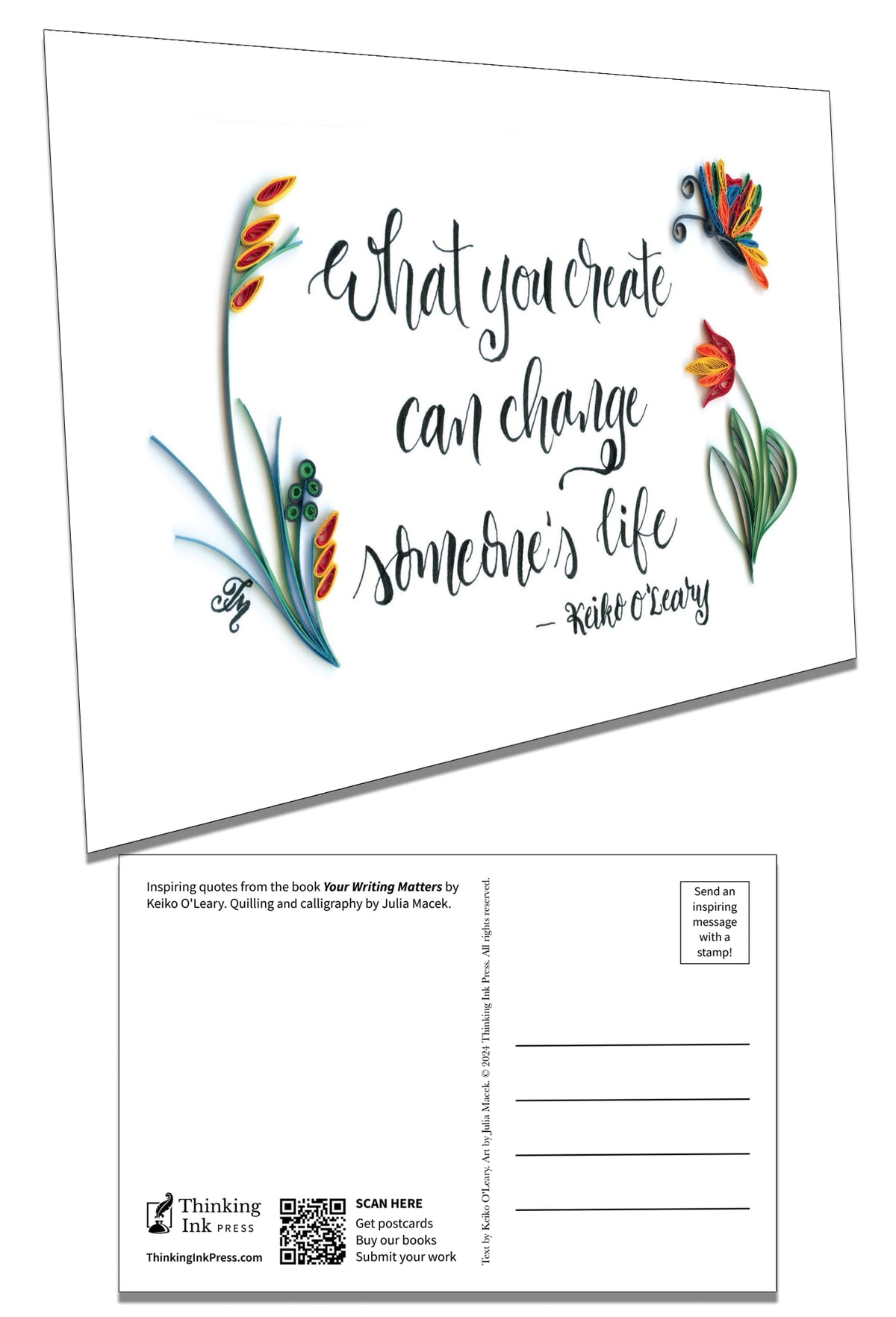 Quote Postcard: What you create