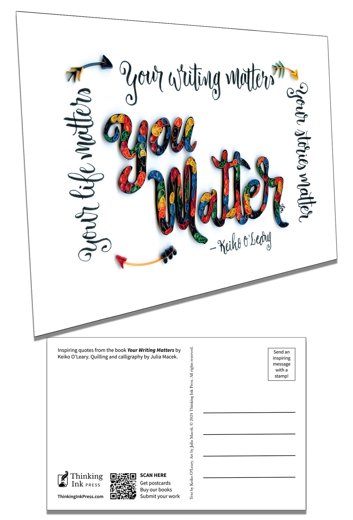 Quote Postcard: Your writing matters